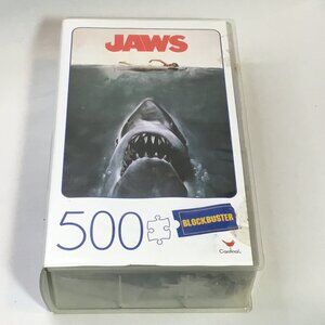 Vtg 500pc Jaws Movie Shark Puzzle New In Retro Blockbuster VHS Style Video Case